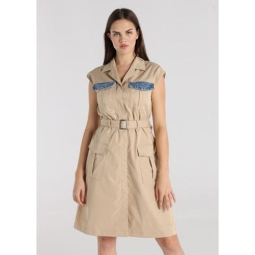 Robe midi manches courtes coupe trench (XS), Casuel, Polyester, Manche courte - Lois Jeans - Modalova