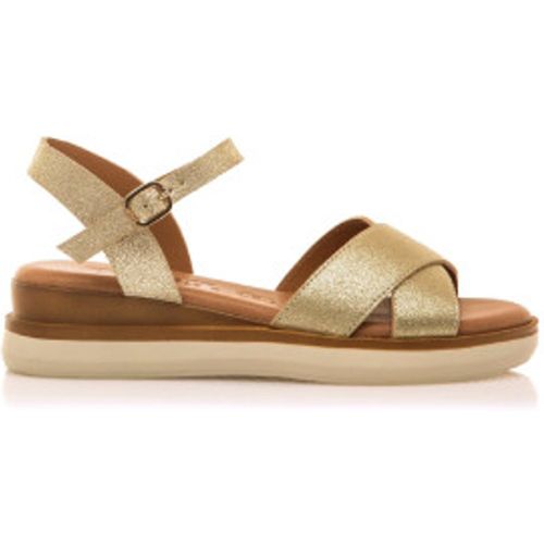 Sandales en cuir doré Daniela (37), 3 à 5 cm, Boucle, Casuel - MTNG - Modalova