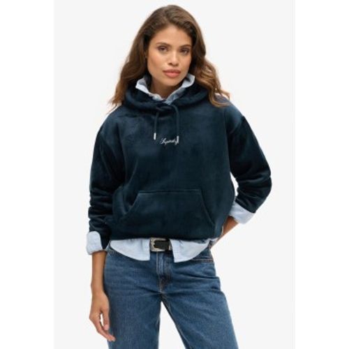 W2012168A Country Club Sweatshirt Velour Loose (L), Casuel, Polyester, Marine - Superdry - Modalova