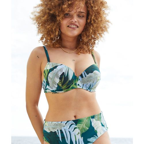 Sujetador bikini con foam estampado tropical. copa d-e - HAILEY - 85D - Azul - Mujer - Etam - Modalova