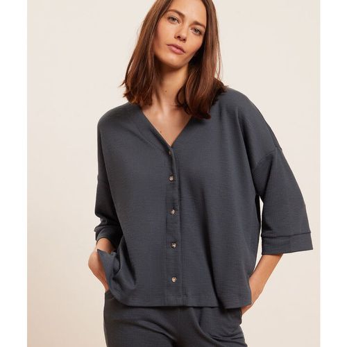 Camisa pijama manga corta - AGATHA - L - Azul - Mujer - Etam - Modalova