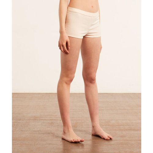 Pantalón corto, tejido canalé - BOY LEG - S - Ecru - Mujer - Etam - Modalova