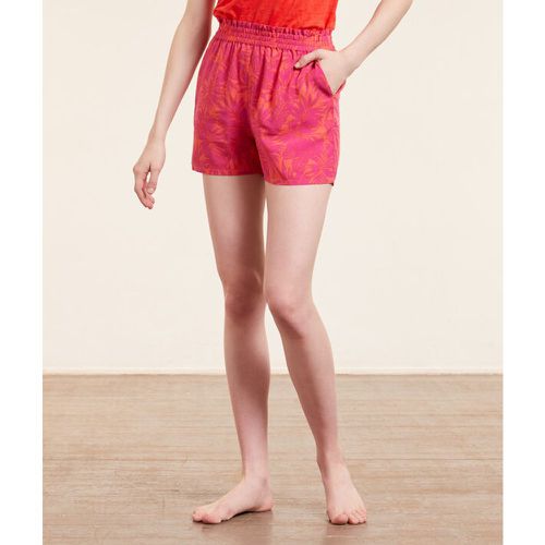 Pantalón corto estampado tropical - BESSY - XS - Rosa - Mujer - Etam - Modalova