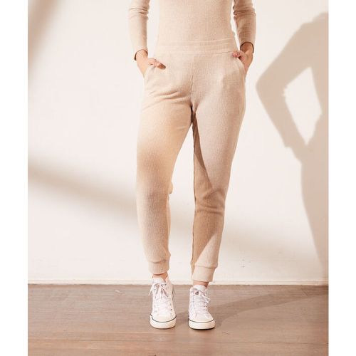 Pantalón jogger, tejido canalé - ILANA - M - Beis - Mujer - Etam - Modalova