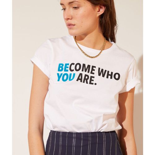 Camiseta 'become who you are' - YOURSELF - M - Azul - Mujer - Etam - Modalova