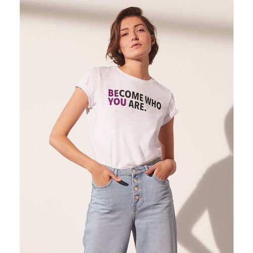 T-shirt 'become who you are' - YOURSELF - XS - Violeta - Mujer - Etam - Modalova