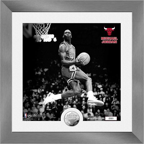 NBA Michael Jordan nero and bianco Reverse Dunk argento Coin Photo Mint - Highland Mint - Modalova