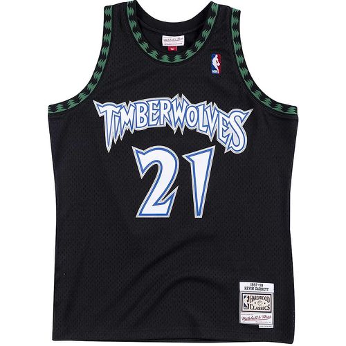 NBA MINNESOTA TIMBERWOLVES 1997 -98 SWINGMAN JERSEY KEVIN GARNETT, nero / nero - Mitchell And Ness - Modalova