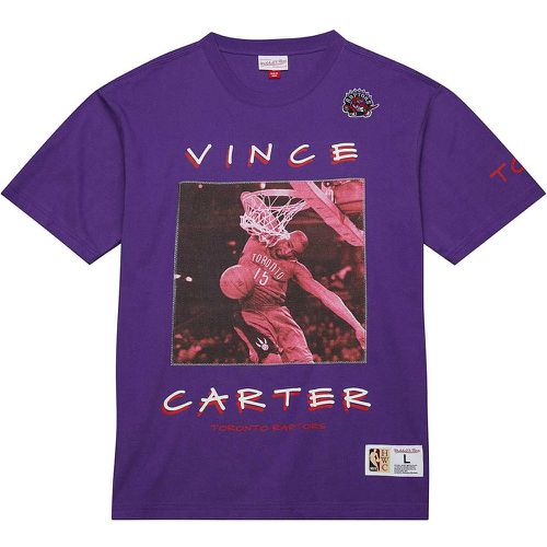 NBA TORONTO RAPTORS VINCE CARTER HEAVYWEIGHT PREMIUM PLAYER VINTAGE LOGO T-SHIRT - Mitchell And Ness - Modalova