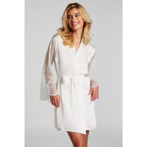 Hunkemöller Satin Kimono White - Hunkemöller - Modalova