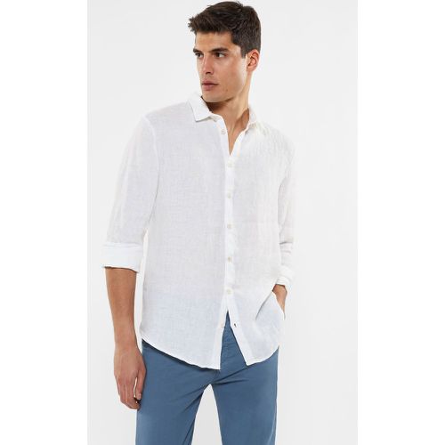 Camicia in lino con colletto classico e bottoni - Imperial - Modalova