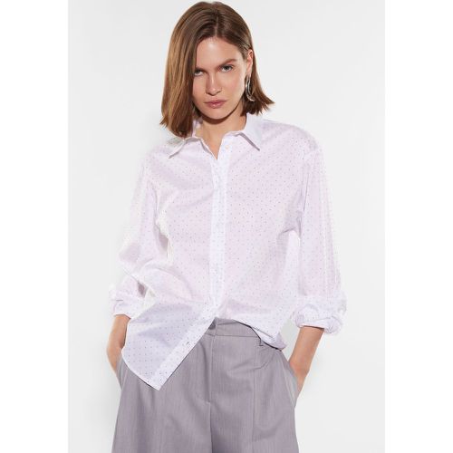 Camicia con strass applicati e colletto classico - Imperial - Modalova