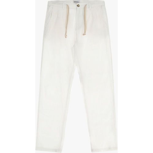 Pantaloni slim-fit in puro cotone con coulisse e pinces - Imperial - Modalova