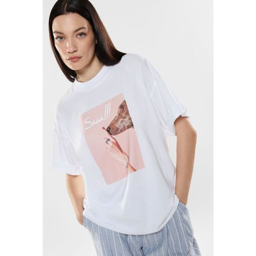 T-shirt oversize fantasia stampata in puro cotone - Imperial - Modalova