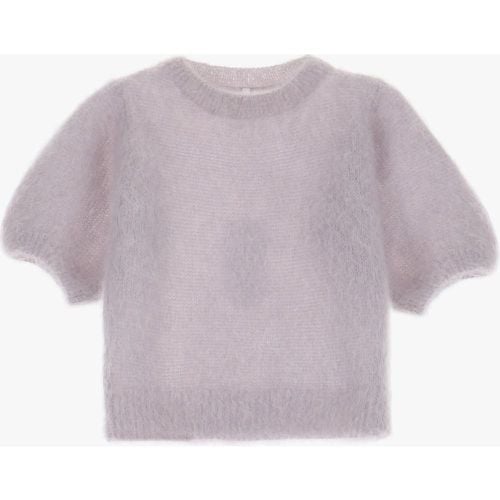 Maglia a maniche corte collo tondo effetto peluche - Imperial - Modalova