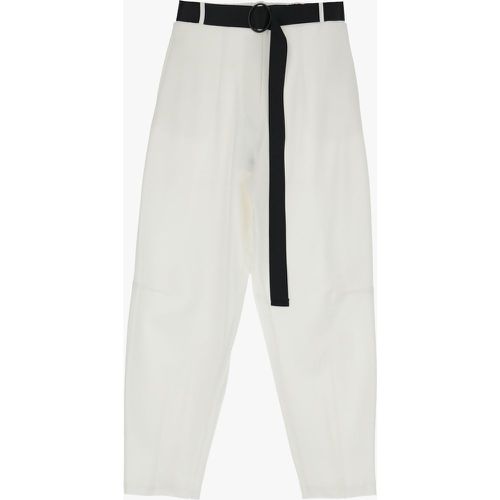 Pantaloni straight monocolour con piega stirata e cintura - Imperial - Modalova