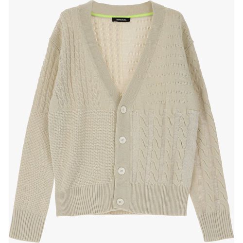 Cardigan con scollo a v e trecce asimmetriche - Imperial - Modalova