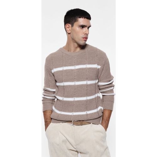 Maglione a righe con costine effetto sdrucito - Imperial - Modalova