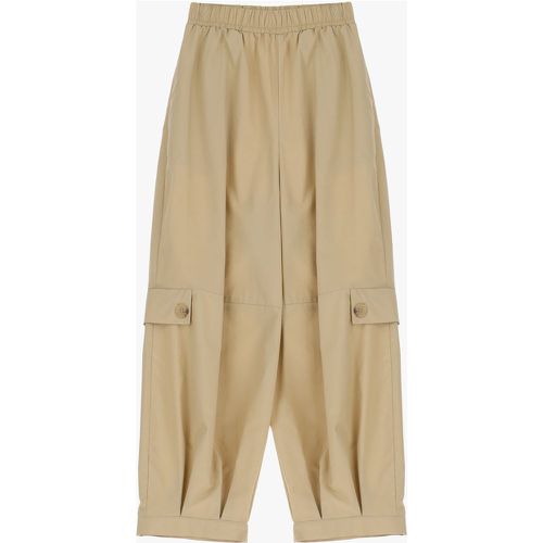 Pantaloni culotte in puro cotone con pattina e bottone - Imperial - Modalova