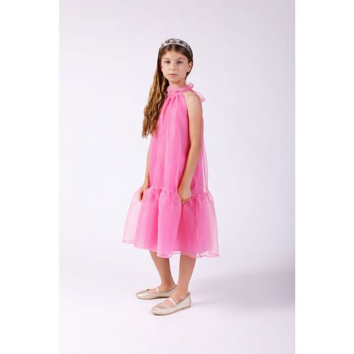 Abito midi girocollo smanicato bambina monocolour con tulle - Imperial - Modalova