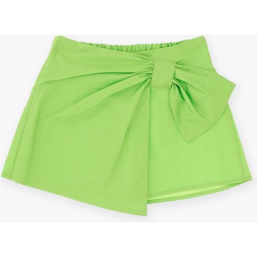 Shorts bambina in puro cotone monocolour con fiocco - Imperial - Modalova