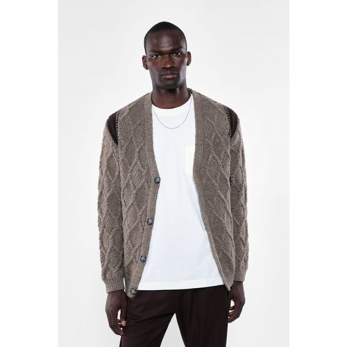 Cardigan con bottoni e motivo a trecce - Imperial - Modalova