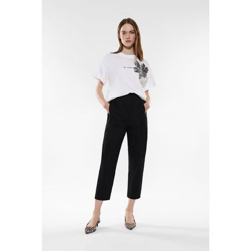 Pantaloni slim-fit cropped in puro cotone con tasche verticali - Imperial - Modalova