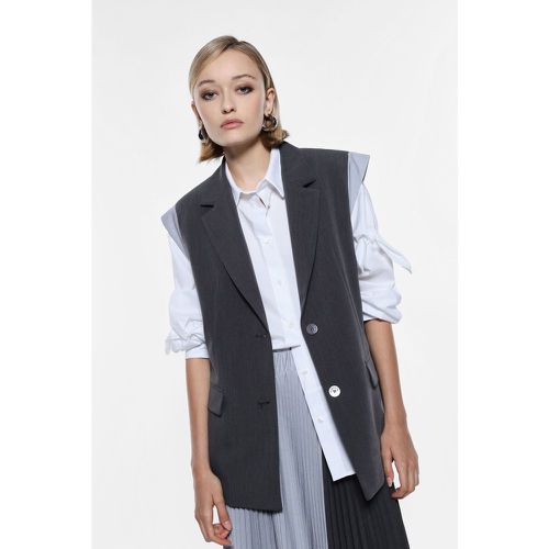 Gilet con abbottonatura monopetto e spalline - Imperial - Modalova