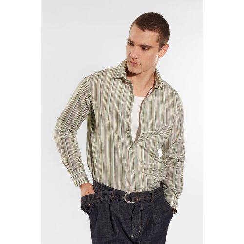 Camicia a righe in puro cotone con colletto classico - Imperial - Modalova