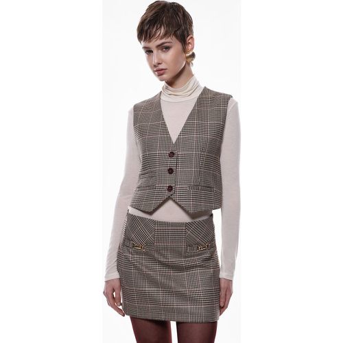 Gilet a quadri monopetto - Imperial - Modalova