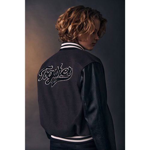 Giacca stile varsity bambino con applicazioni - Imperial - Modalova