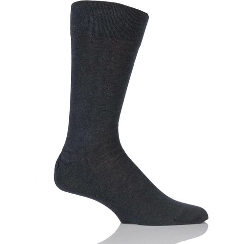 Pair Anthracite Melange Sensitive London Cotton Left and Right Socks With Comfort Cuff Men's 8.5-11 Mens - Falke - Modalova