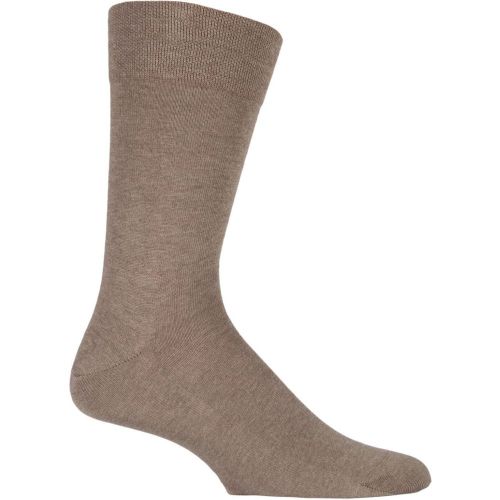 Pair Nutmeg Melange Sensitive London Cotton Left and Right Socks With Comfort Cuff Men's 8.5-11 Mens - Falke - Modalova