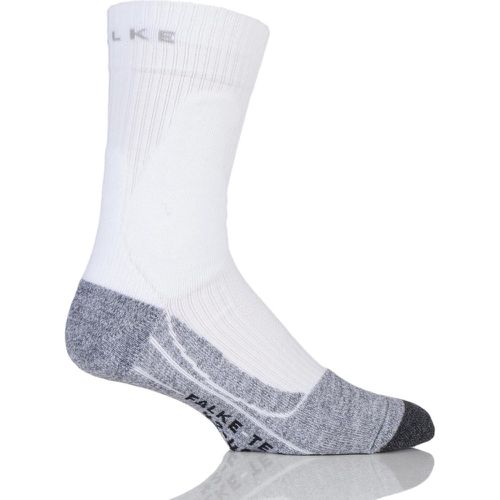Pair / Grey TE2 Medium Volume Ergonomic Cushioned Tennis Socks Men's 9.5-10.5 Mens - Falke - Modalova