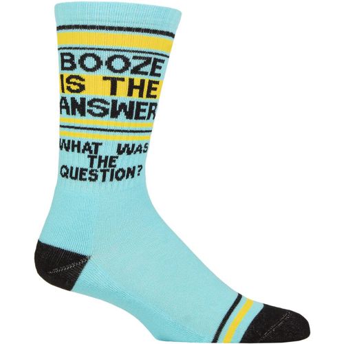 Pair Booze Is The Answer Cotton Socks Multi One Size - Gumball Poodle - Modalova