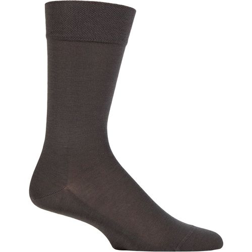 Mens 1 Pair Falke Sensitive New York Plain Socks Anthracite 11.5-14.5 Mens - SockShop - Modalova