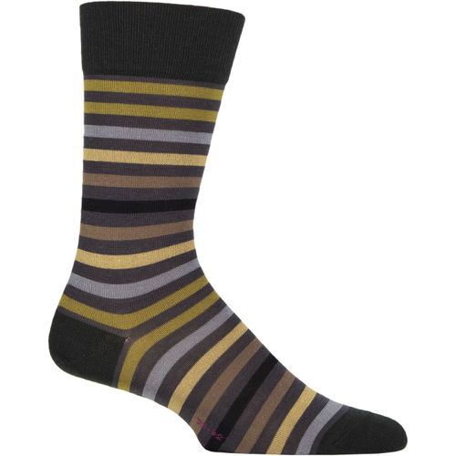 Mens 1 Pair Falke Tinted Stripe Wool Socks Steel Melange 8.5-11 Mens - SockShop - Modalova