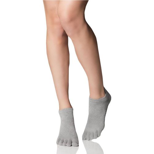 Pair Heather Full Toe Organic Cotton Low Rise Yoga Socks Ladies 6-8.5 Unisex - ToeSox - Modalova