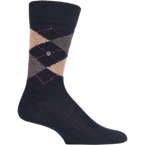 Pair Black / Brown Preston Extra Soft Feeling Argyle Socks Men's 11-14 Mens - Burlington - Modalova