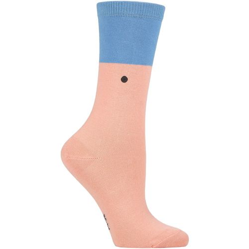 Women's 1 Pair Organic Cotton Block Socks / Blue 3.5-7 Ladies - Burlington - Modalova