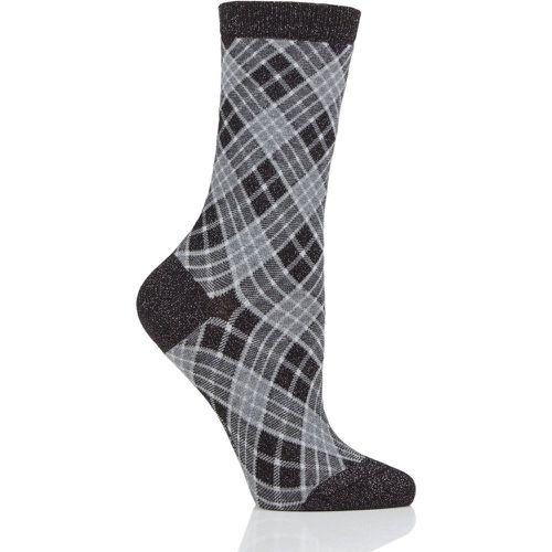 Ladies 1 Pair Ladywell Rhomb Argyle Shiny Socks 3.5-7.5 Ladies - Burlington - Modalova