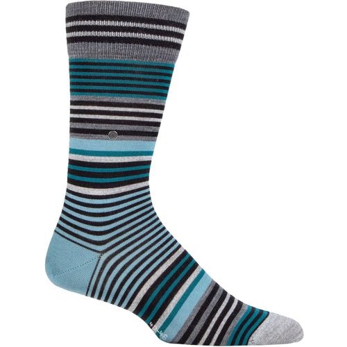 Mens 1 Pair Stripe Wool Socks Mid 6.5-11 Mens - Burlington - Modalova