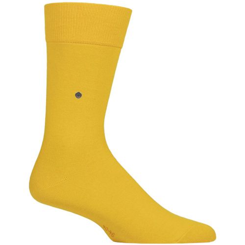 Mens 1 Pair Burlington Lord Plain Cotton Socks Lemonade 6.5-11 Mens - SockShop - Modalova