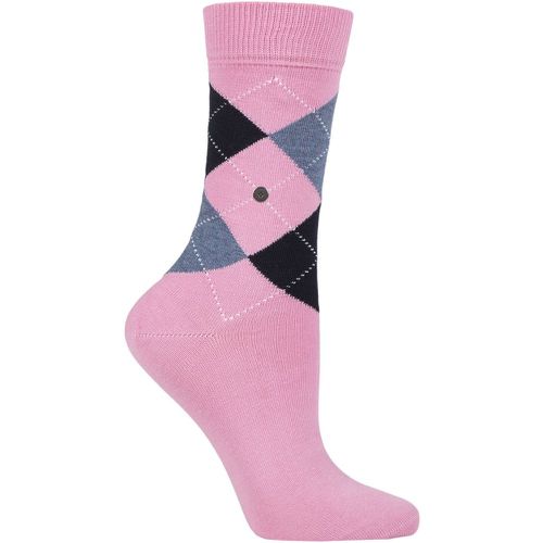 Women's 1 Pair Queen Argyle Cotton Socks / Blue 3.5-7 Ladies - Burlington - Modalova