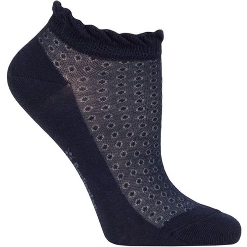 Women's 1 Pair Montrose Cotton Socks Navy 3.5-7 Ladies - Burlington - Modalova