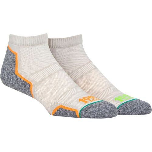 Mens and Women's 2 Pair Run Anklet Socks Silver 9-11.5 Mens - 1000 Mile - Modalova