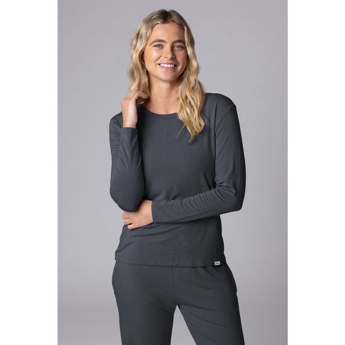 Women's 1 Pack Bamboo Loungewear Selection Long Sleeved Top Charcoal Long Sleeved Top UK 16 - Lazy Panda - Modalova