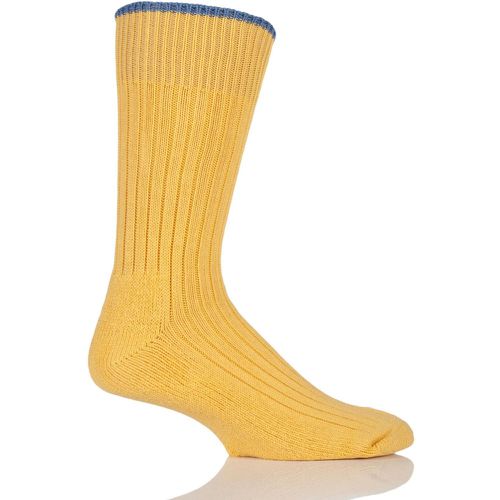 Pair Marigold Cotton Cushioned Golf Socks Unisex 12-14 Mens - Glenmuir - Modalova