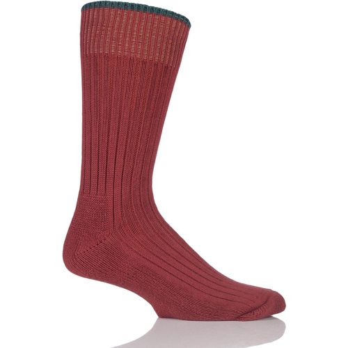 Pair Terracotta Cotton Cushioned Golf Socks Unisex 12-14 Mens - Glenmuir - Modalova