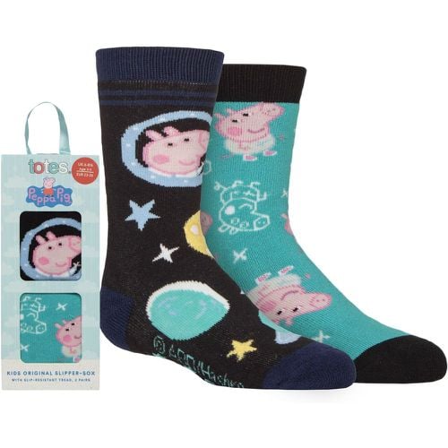 Totes 2 Pair Kids Peppa Pig Original Slipper Socks George 2-3 Years - SockShop - Modalova